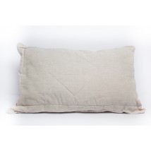 Подушка (лен/стружка) размер 40х60 см, серая