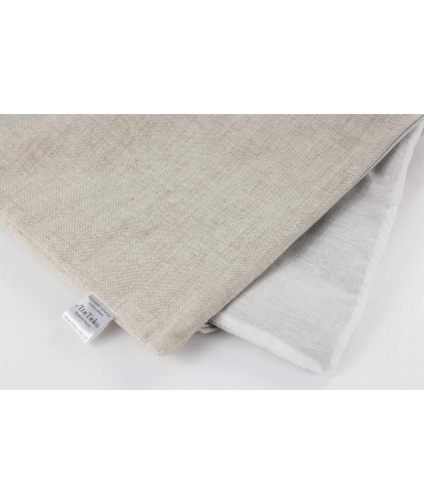 Linen rug for armchair, 45x45 cm, gray