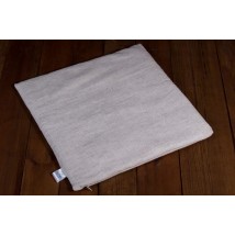 Pillow for stroller (linen fabric), size 35x35 cm, gray