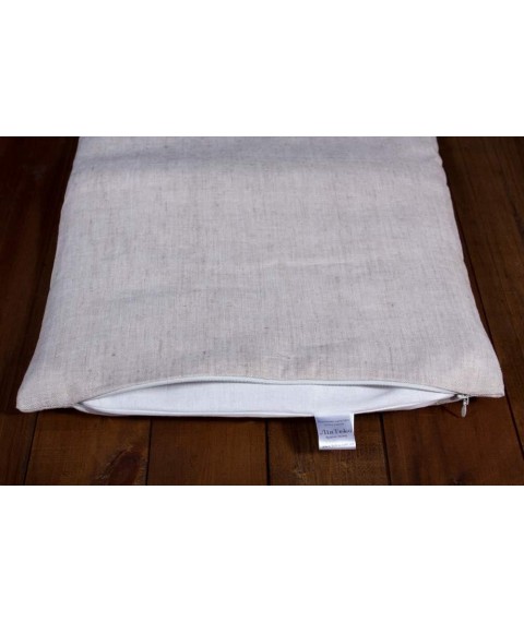 Подушка в коляску (ткань лен) размер 35х35 см, серая