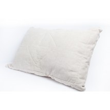 Pillow (linen / shavings) size 70x70 cm, gray