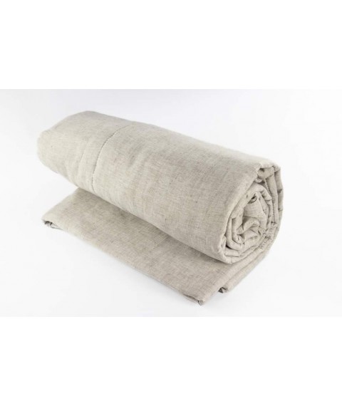 Linen blanket (linen fabric) size 200x220 cm, gray