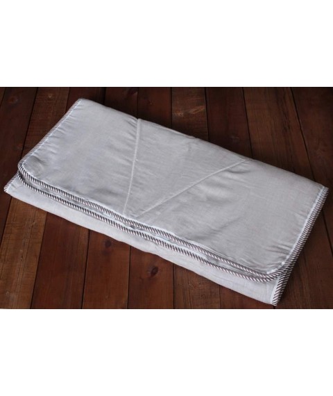 Наматрасник льняной (ткань лён) размер 70х190 см, серый