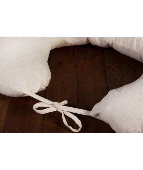 Nursing pillow (cotton fabric) size 60x80 cm, cream