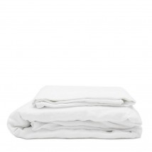 Комплект льняного постельного белья ЛинТекс 110х140 Белый
