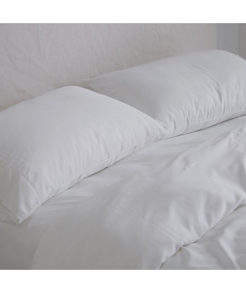 Комплект льняного постельного белья ЛинТекс 145х215 Белый
