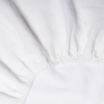 Простынь на резинке ЛинТекс 60х120х20 льняная Белая