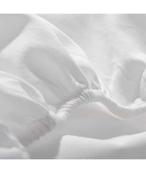 Linen sheet with elastic 60x120x20 Linen White