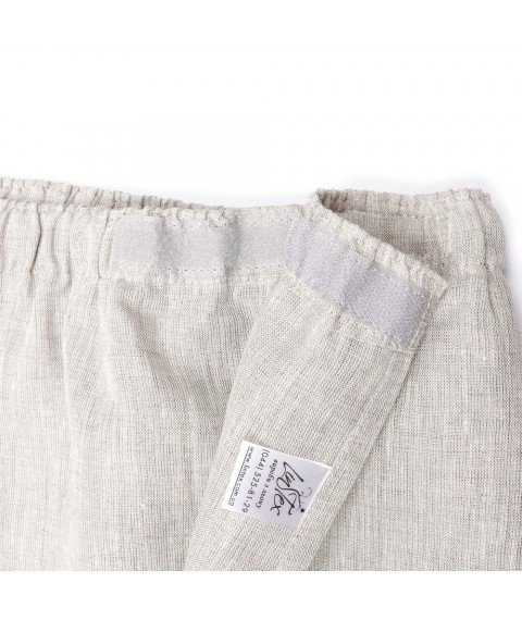 Linen pareo for sauna, size 70x130, gray