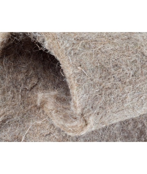 Защитный льняной бортик в кроватку (ткань лен) , серый