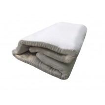 Mattress Topper Lintex (winter / summer) 80x190x3 cm, linen fabric, gray