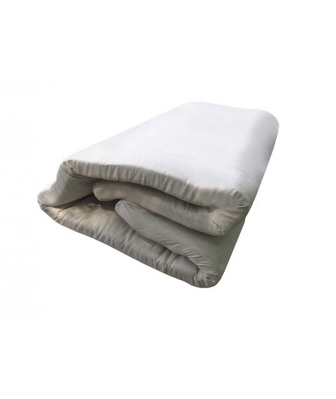 Mattress Topper Lintex (winter / summer) 90x190x3 cm, linen fabric, gray