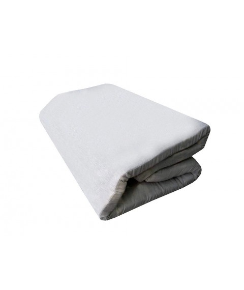 Mattress Futon Lintex (winter / summer) 80x200x5 cm, linen fabric, gray