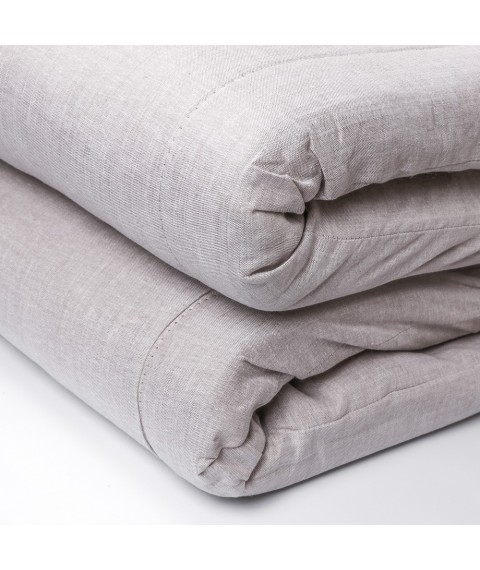 Mattress Futon Lintex (winter / summer) 110x190x5 cm, linen fabric, gray