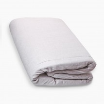 Mattress Futon Lintex (winter / summer) 120x190x5 cm, linen fabric, gray