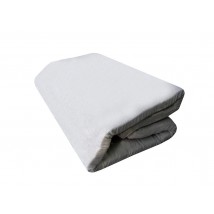 Mattress Futon Lintex (winter / summer) 140x200x5 cm, linen fabric, gray