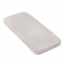 Carrycot mattress winter / summer (linen fabric) size 40x90x5 cm, gray