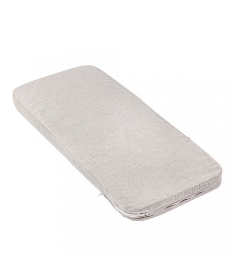 Linen mattress in a cradle (linen fabric) size 40x90x3, Gray