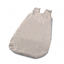 Детский льняной спальный мешок , серый