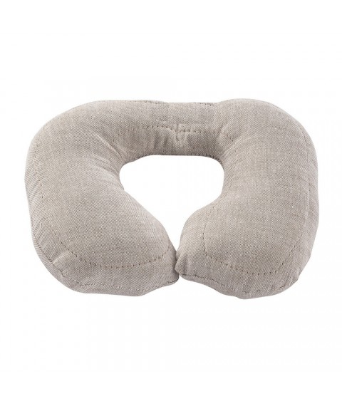Children's travel pillow with linen 20x20 cm, gray