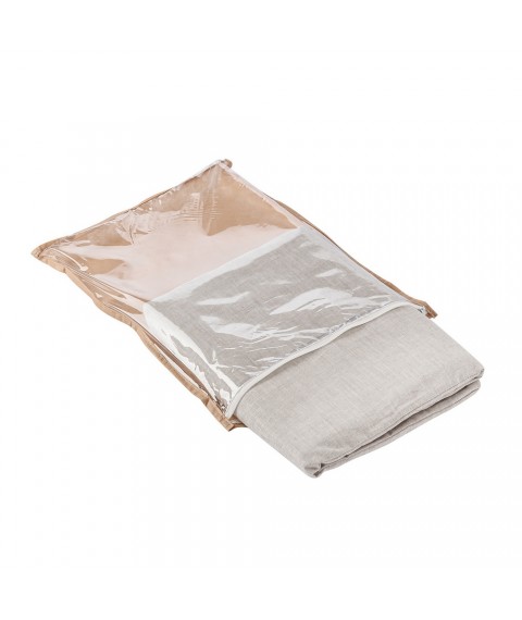 Mattress for stroller with linen filling 35x80 cm, gray