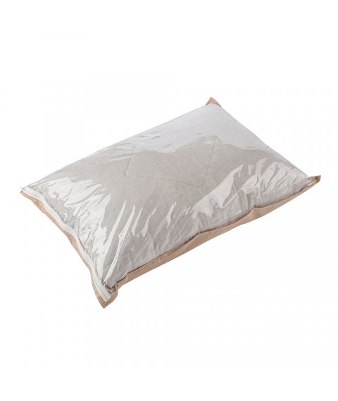 Подушка (лен/стружка) размер 40х60 см, серая