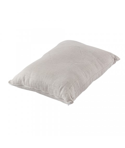 Pillow (linen / shavings) size 40x60 cm, gray
