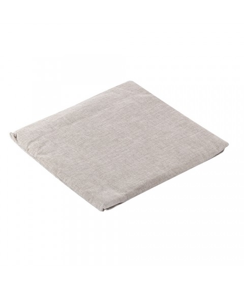 Льняной коврик на авто/офисное сидение (со съёмным чехлом) размер 45х45 см., серый