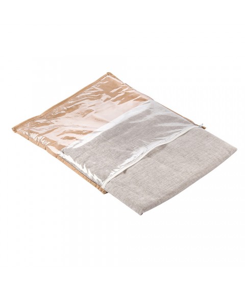 Linen rug for armchair, 45x45 cm, gray