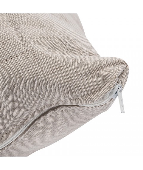 Pillow (linen / shavings) size 50x70 cm, gray
