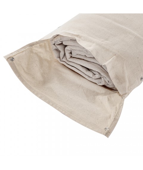 Linen blanket (linen fabric) size 140x205 cm, gray
