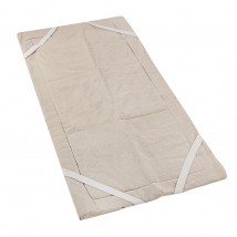 Linen mattress cover (cotton fabric) 160x200 cm, cream