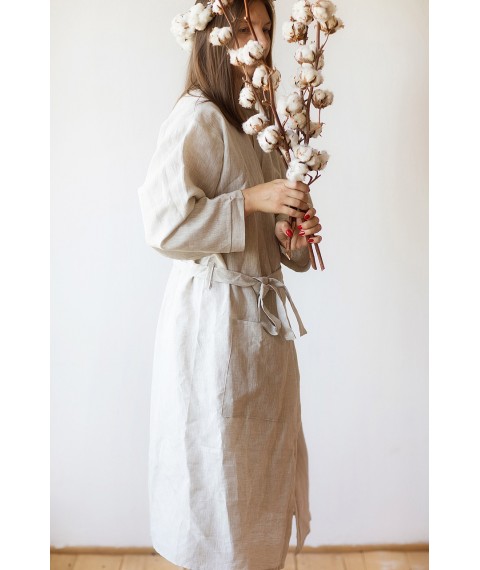 Linen robes (linen / cotton fabric), gray