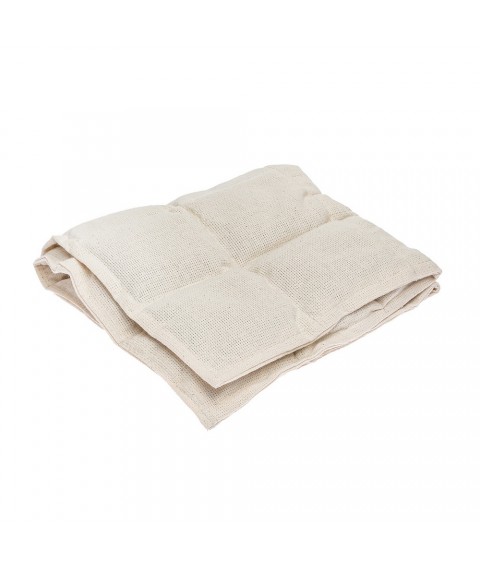 Массажная подушка с семенами горчицы на кресла 50х50 см.