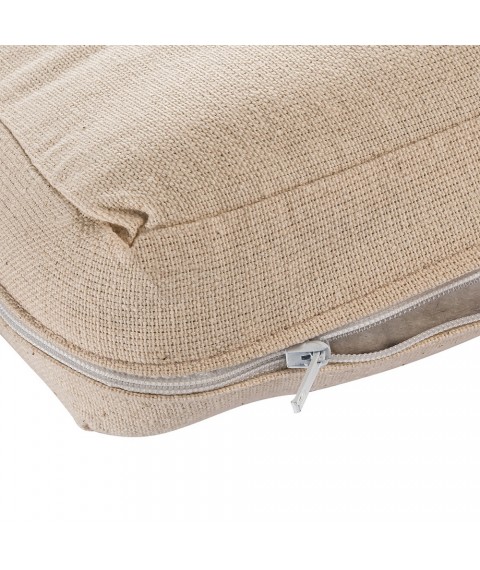 Linen mattress for a crib (cotton fabric) 80x160x5 cm, cream