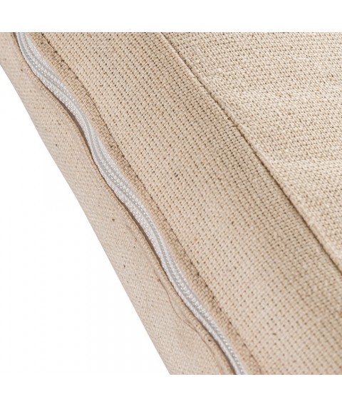 Linen mattress for a crib (cotton fabric) 70x140x7 cm, cream