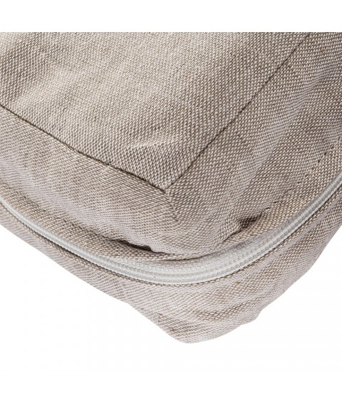 Crib mattress (linen fabric) size 70x140x7 cm, gray