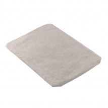 Льняная подушка в кроватку (ткань лен) 35х55 см., серая
