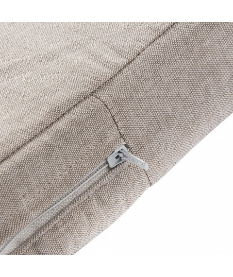 Carrycot mattress winter / summer (linen fabric) size 40x90x5 cm, gray