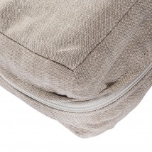 Матрас в кроватку зима/лето 70х140х5 см.(ткань лен), серый
