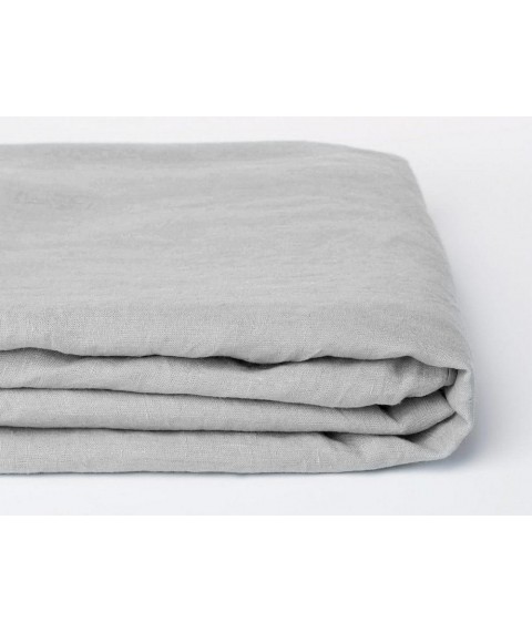 Fitted sheet semi linen size 80x200x20 cm, gray