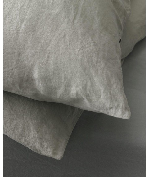 Linen pillowcase, size 35x80 cm, gray
