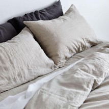 Bettbezug aus Leinen Größe 145x215 cm, grau