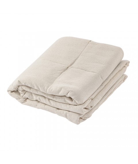 Одеяло льняное (ткань хлопок) размер 155х205 см, кремовое