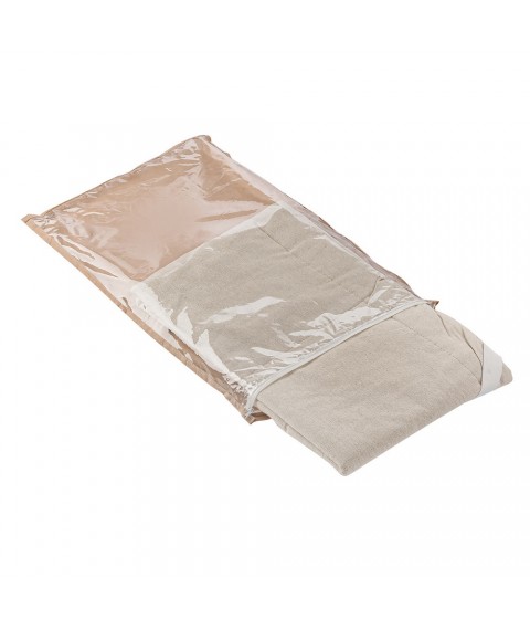 Linen mattress cover (cotton fabric) 140x190 cm, cream