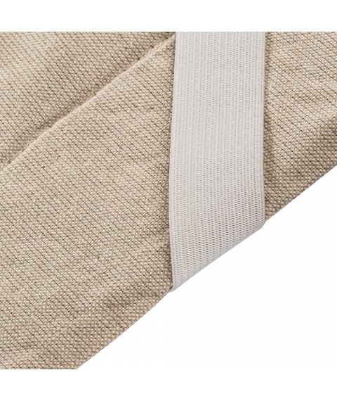 Linen mattress topper (cotton fabric) size 140x190 cm, cream