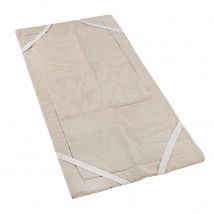 Наматрасник льняной (ткань хлопок) размер 160х190 см, кремовый