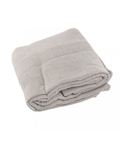 Linen mattress topper (linen fabric) size 160x190 cm, gray