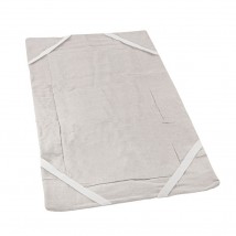 Linen mattress topper (linen fabric) size 160x200 cm, gray