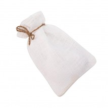 Decorative bags made of white linen 10x15 cm.